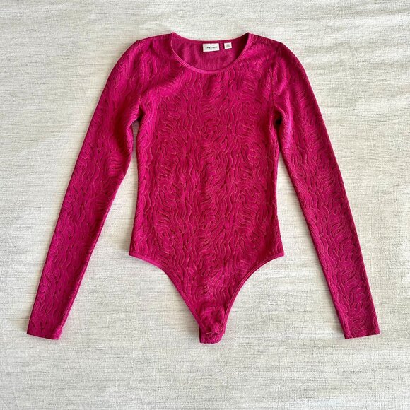 Aritzia Babaton Shapelace Crew Longsleeve Bodysuit - Picture 1 of 7